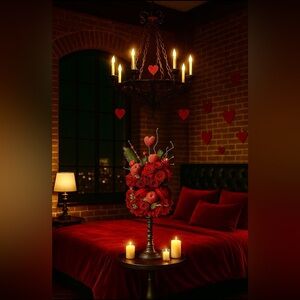 Romantic Red Heart Floral Arrangement